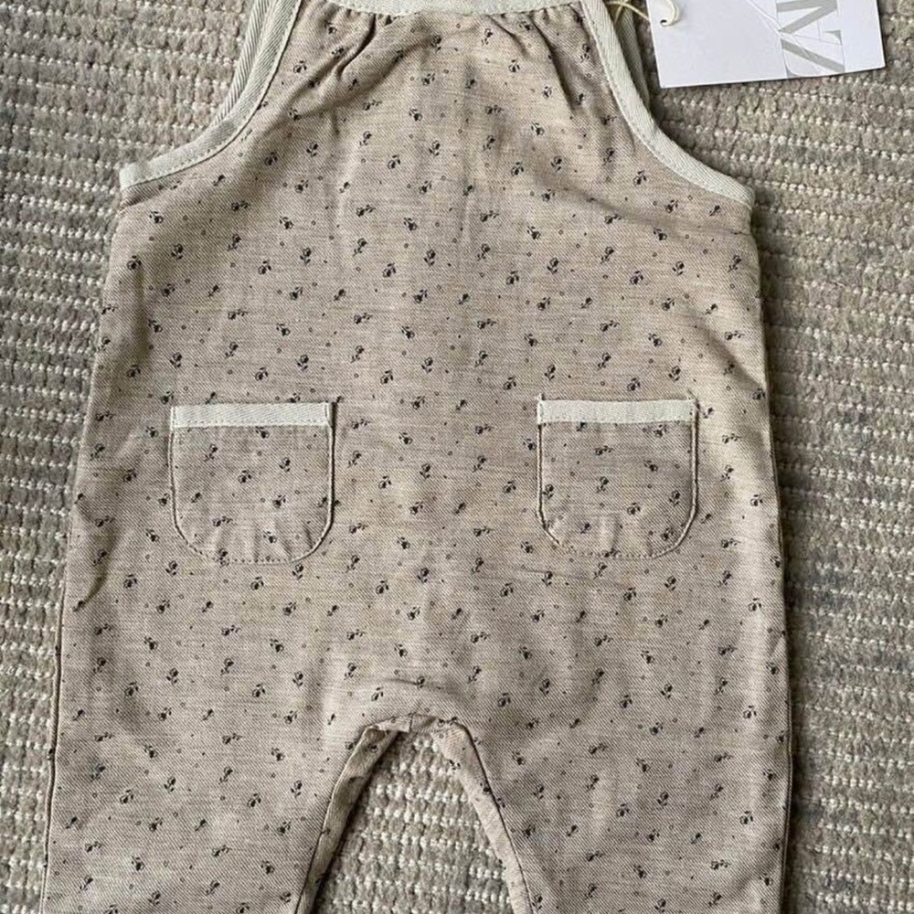 Stylish Beige Baby Overalls
